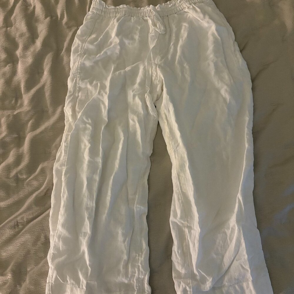 J Crew Linen Drawstring Pants
